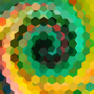 黑色 绿色 黄色的六边形组成的抽象背景