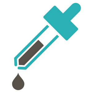 滴管平图标插画