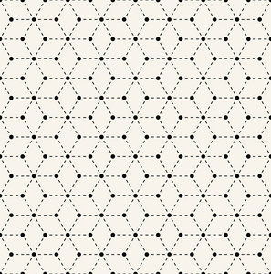 神圣的几何网格图形装饰六角虚线的图案