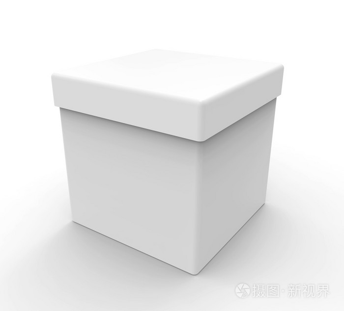 白色的盒子方形