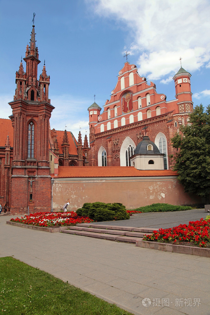 在立陶宛维尔纽斯圣安妮教堂