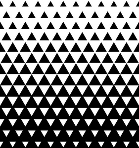 抽象的过渡三角形图案壁纸.无缝的黑色和白色三角几何背景照片