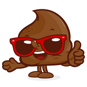 卡通太阳眼镜带着太阳眼镜的狗屎卡通照片