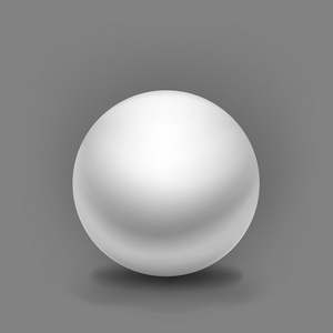 简单的矢量白色球体与灰色的阴影