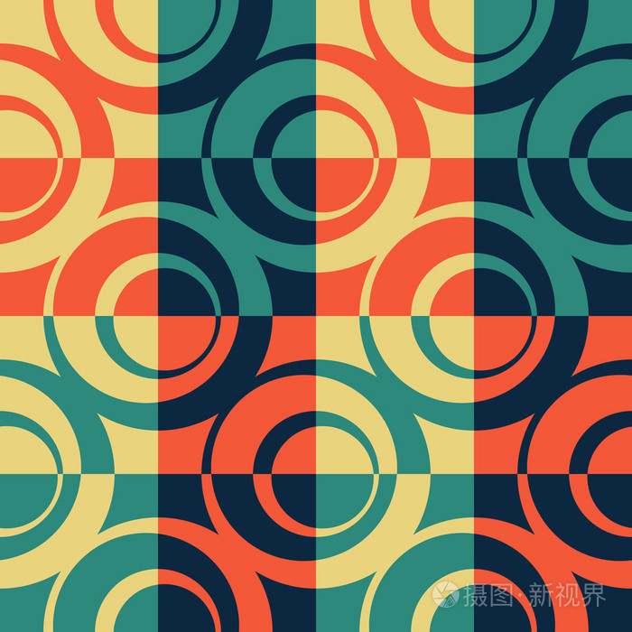 无缝圆和正方形图案
