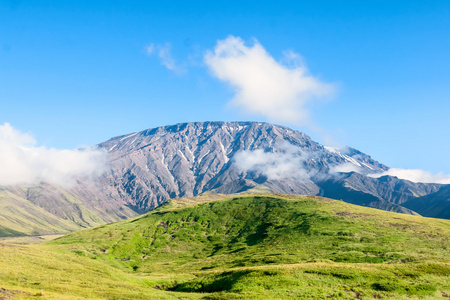 火山奇克，俄罗斯堪察加半岛的斜坡