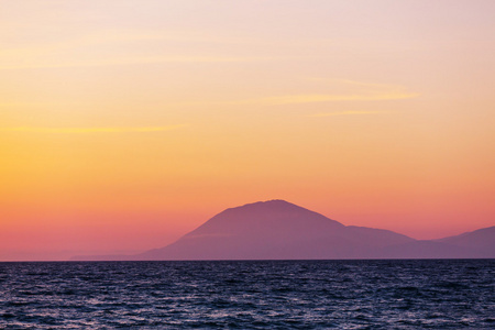 希腊海岸日落