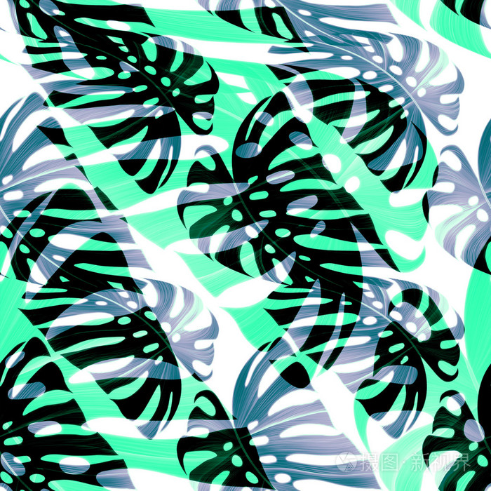 热带花卉图案,在夏威夷风格