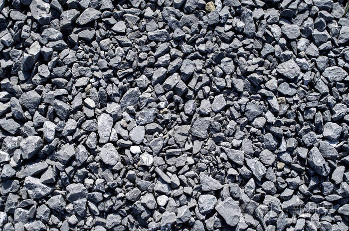 灰色石灰石碎石特写