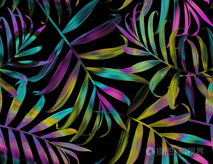 热带的炫彩花纹,在夏威夷风格照片-正版商用图片0nxewl-摄图新视界