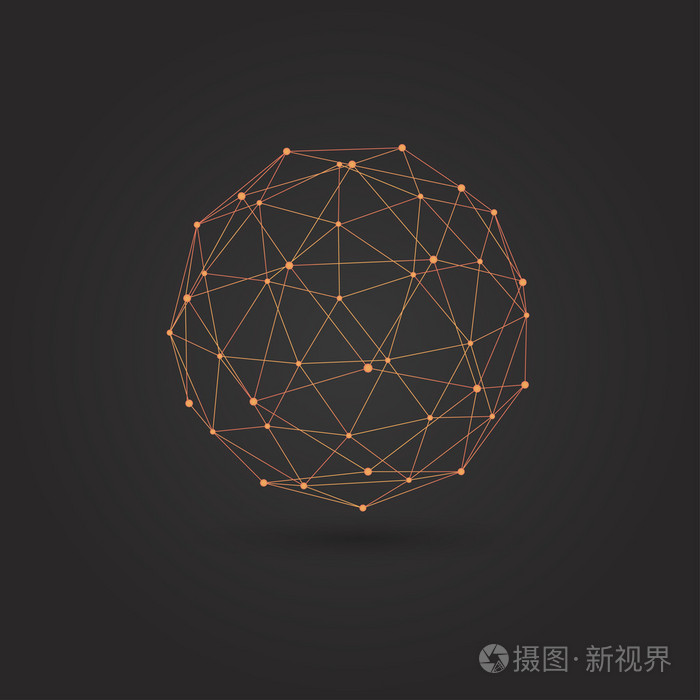 抽象的几何球体