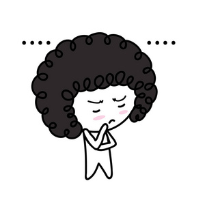 卡通人物有疑虑照片