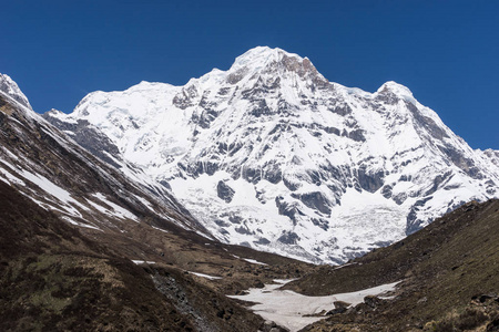 安纳布尔纳南的山峰，Abc，尼泊尔博克拉
