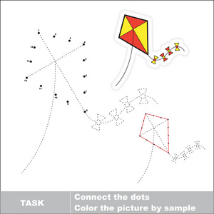 矢量数字游戏.玩具风筝要跟踪照片