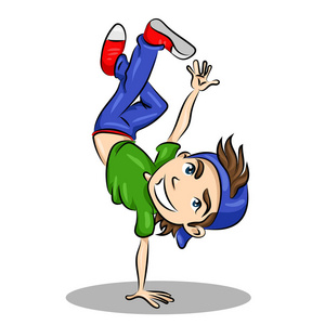 嘻哈刹车舞蹈家男孩帽和运动鞋图片