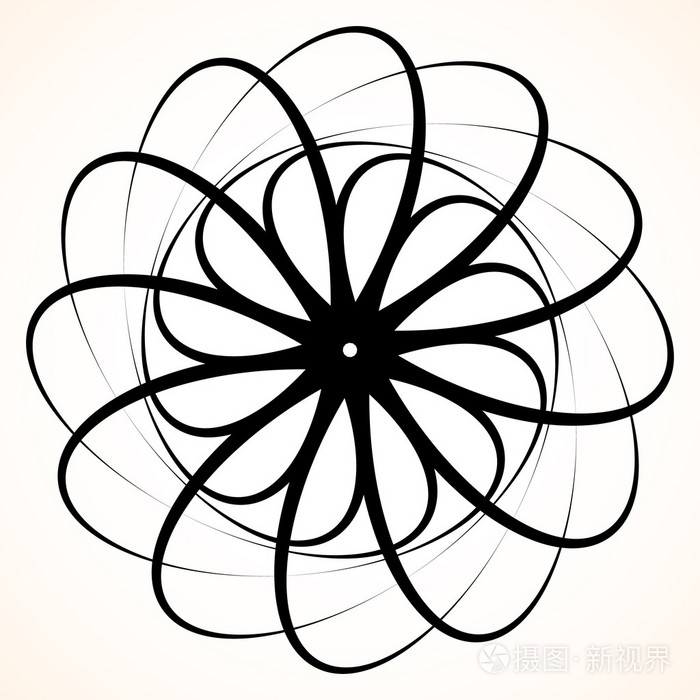 抽象的圆形旋转元素插画-正版商用图片0nxr1g-摄图新视界