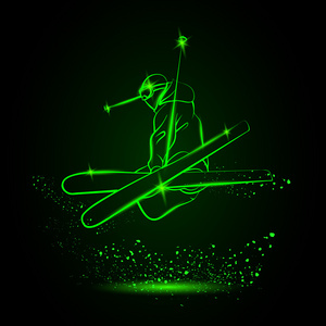 自由式滑雪的标志图片