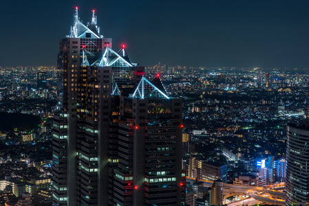 东京夜景从市办公室