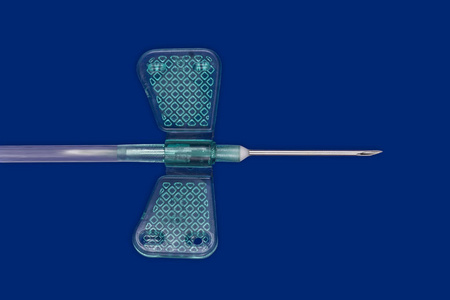 医学模板与医学设备, 蓝色背景。视图。文本位置