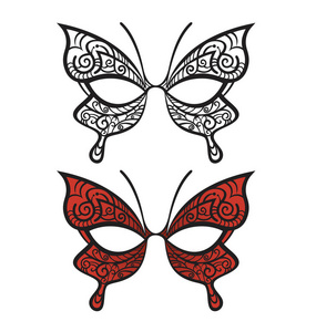 面具蝴蝶图案图片