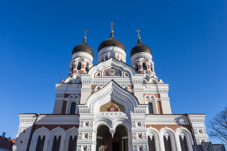 在塔林亚历山大  涅夫斯基大教堂的圆顶