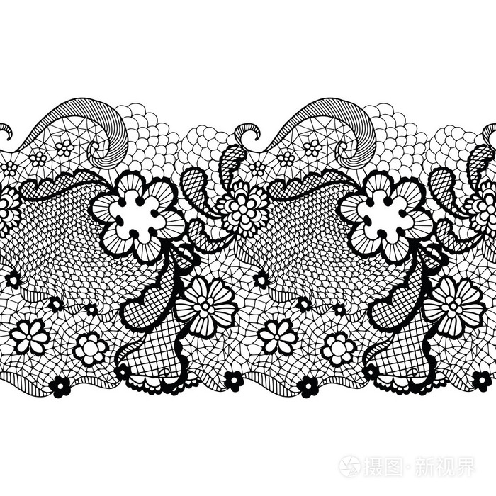 蕾丝复古剪裁插画-正版商用图片0ny8ho-摄图新视界