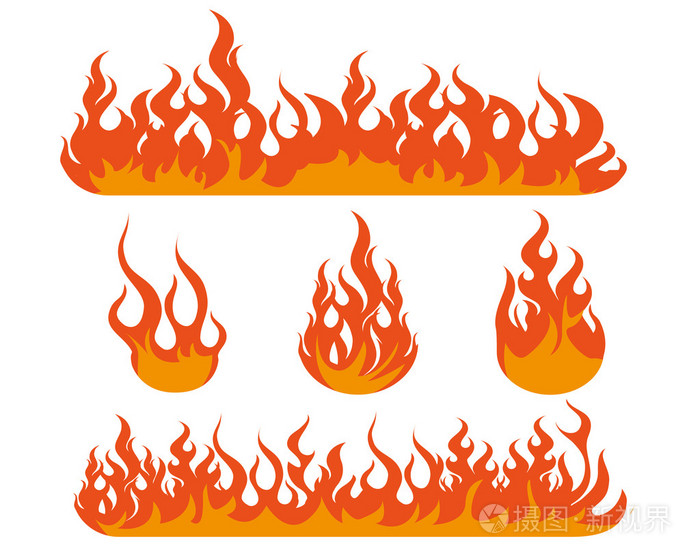 插画 插图设计的火焰.eps