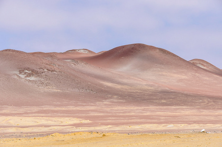 红色的沙丘在帕拉卡斯国家储备，秘鲁