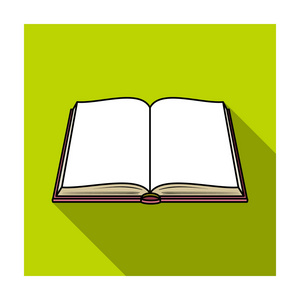 在白色背景上孤立的平面样式中打开书形图标.书符号股票矢量图照片