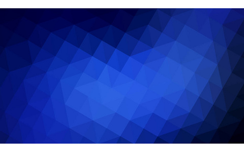 深蓝色矢量多边形抽象背景。多边形的几何三角