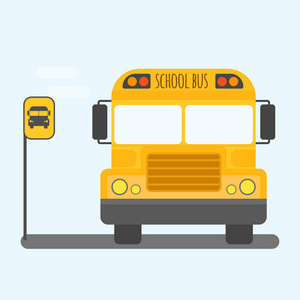 儿童矢量插图的校车运输图片