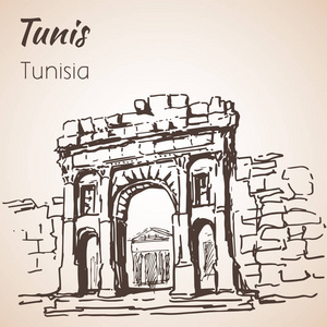 突尼斯老建筑速写