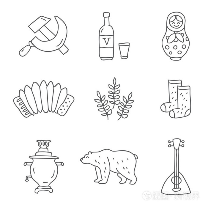 俄罗斯.矢量图标插画-正版商用图片0nyp77-摄图新视界