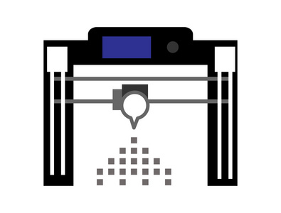 3d 打印机图标矢量