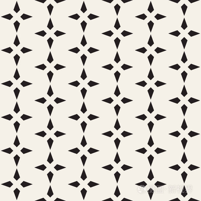 矢量无缝格子花纹.现代时尚抽象肌理.重复的几何星状瓷砖