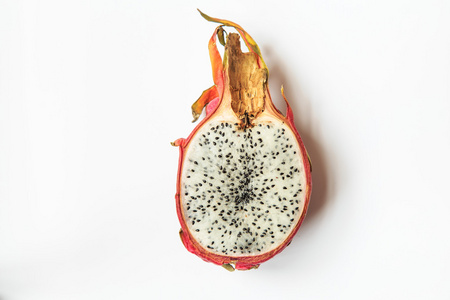 火龙果纯色背景下照片