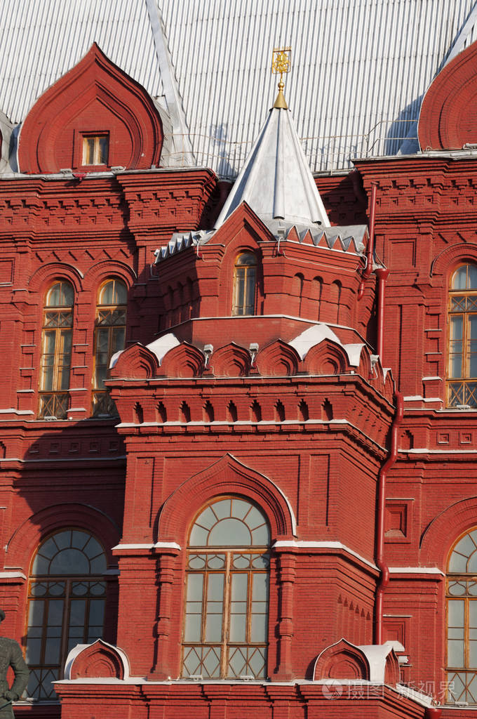 集合覆盖整个俄罗斯帝国从石器时代在一座红色的标志性的 19 世纪建筑
