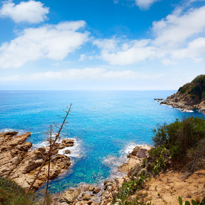 布拉瓦海岸海滩滩 Mar 加泰罗尼亚西班牙