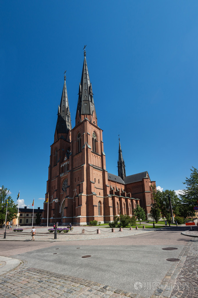 市中心的乌普萨拉,瑞典乌普萨拉大教堂 (domkyrka)