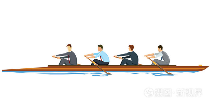 划船商人, 小船, 团队合作精神