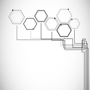 抽象的六角形结构