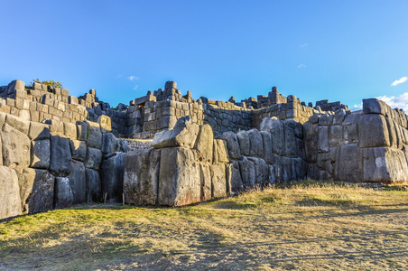 石材幕墙的堡垒在秘鲁库斯科举行的 Saqsaywaman