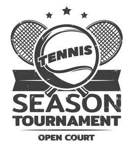 老式网球标志模板照片