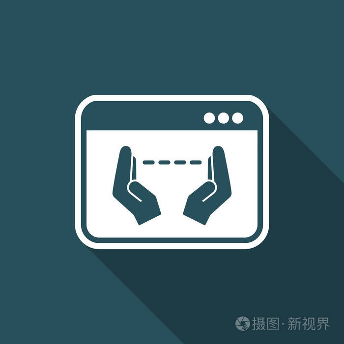 手示意计算机措施-矢量平面图标