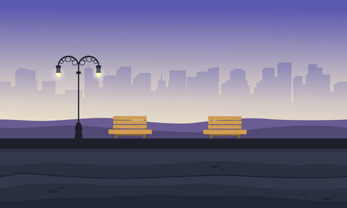 在游戏背景的夜花园景观图片