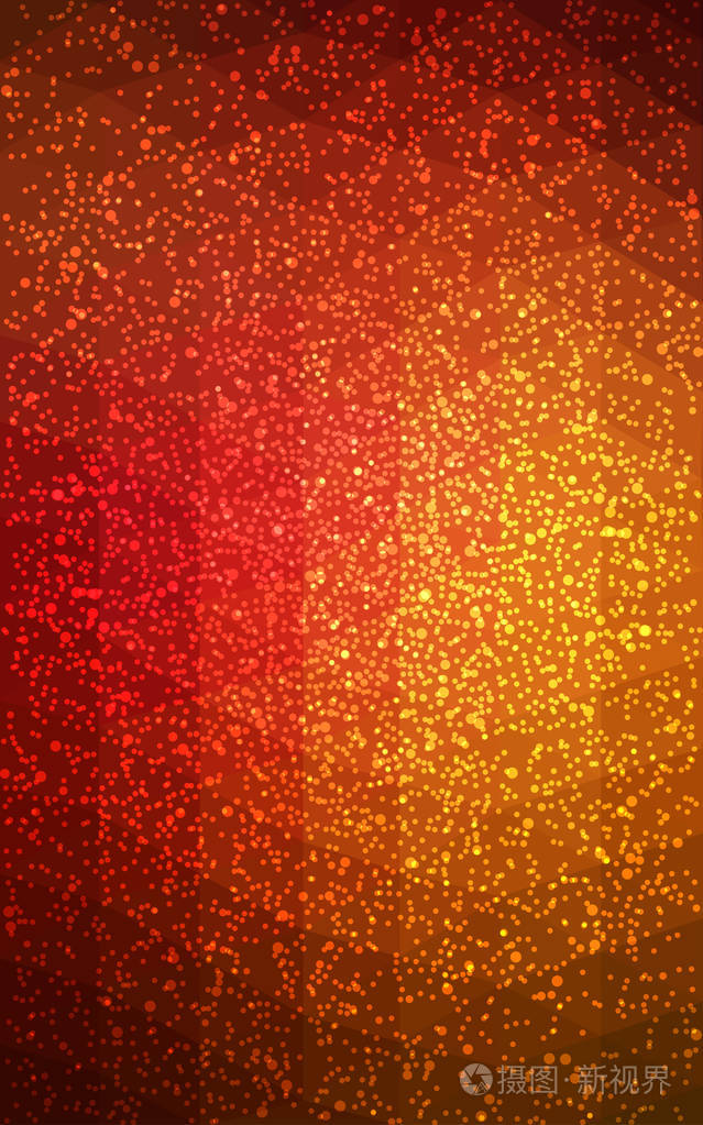 暗红色新年水晶背景与雪花