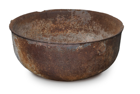 古代的生锈生铁铜照片