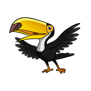 巨嘴鸟人物插图设计