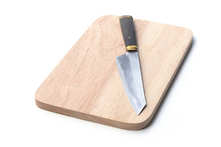 刀在木板上