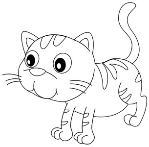 涂鸦起草动物可爱猫咪